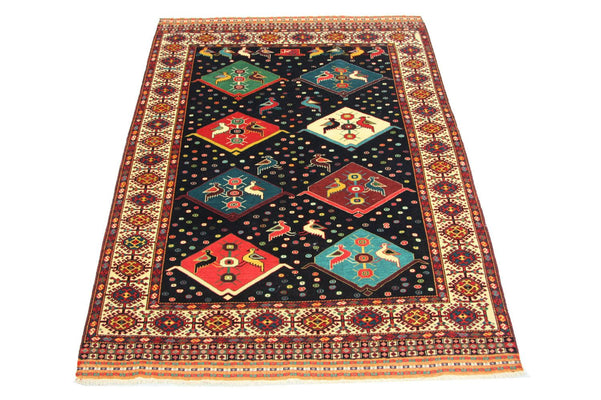 Turkaman Teppich 158 x 132 cm - blau