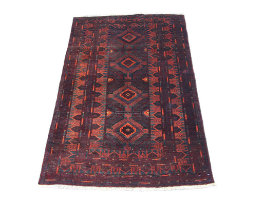 Afghan Teppich 208 x 123 cm - blau