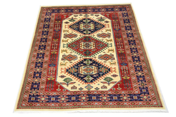 Afghan Teppich 194 x 146 cm - beige
