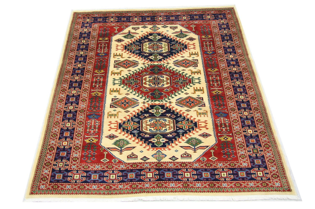 Afghan Teppich 194 x 146 cm - beige