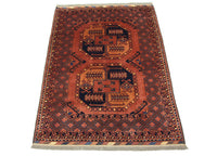 Tapis afghan - 142 x 104 cm - marron