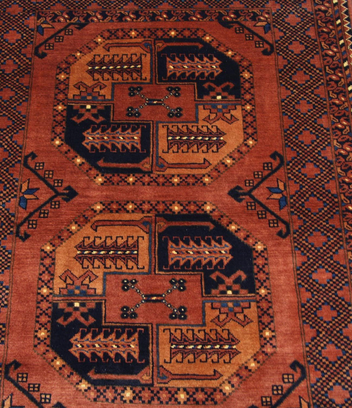 Afghan Teppich 142 x 104 cm - braun