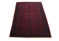 Tapis afghan - 155 x 100 cm - rouge