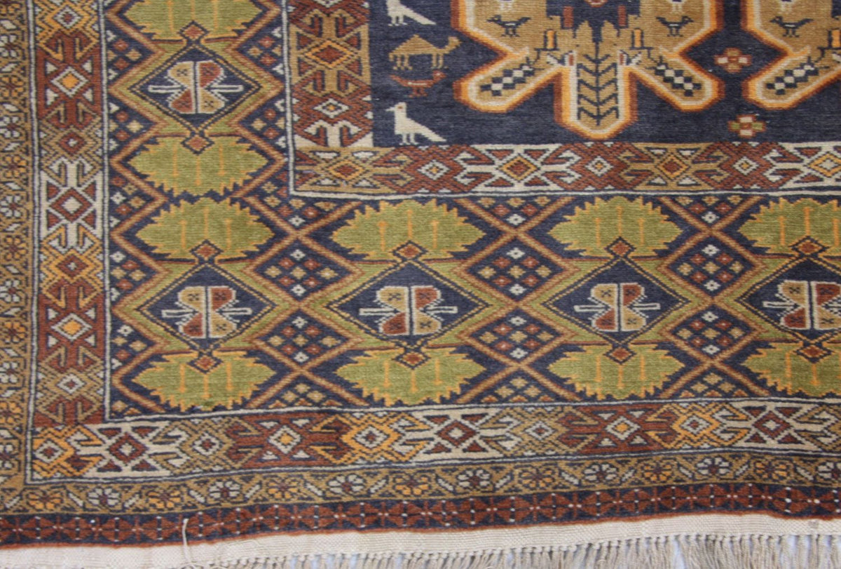 Afghan Teppich 175 x 108 cm - blau