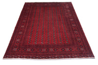 Tapis afghan - Boukhara - 338 x 258 cm - rouge