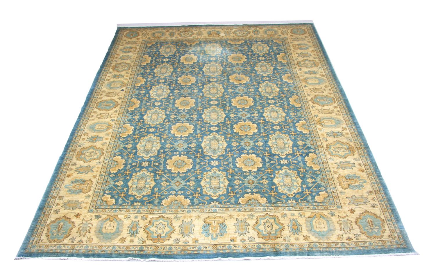 Ziegler Teppich 366 x 266 cm - blau