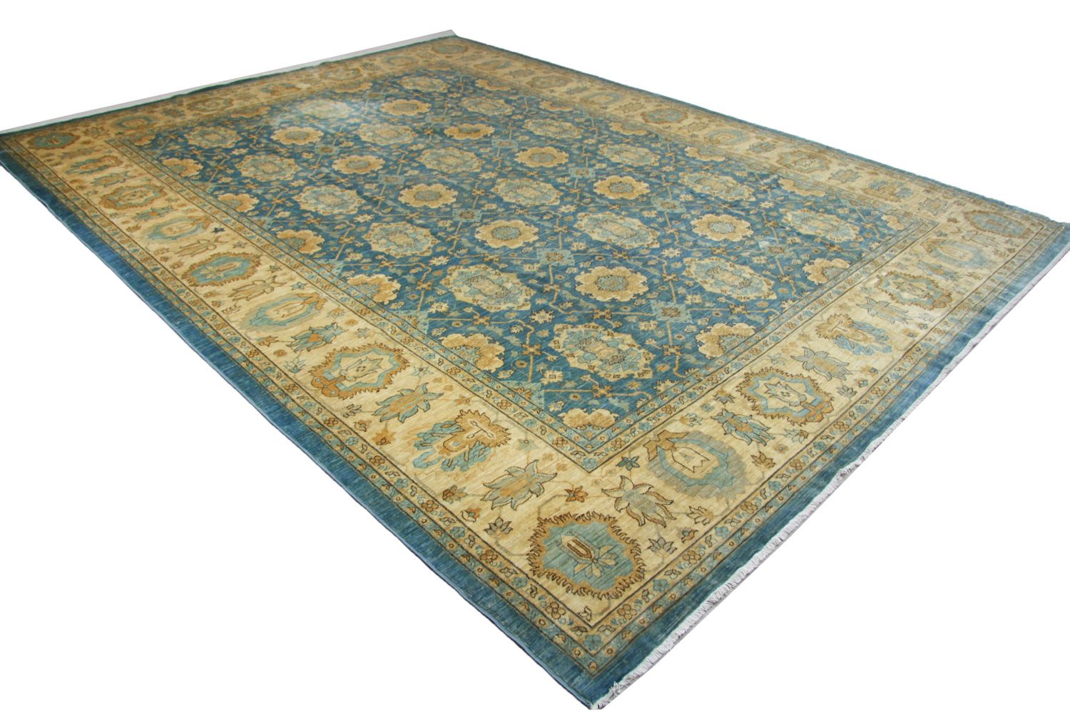 Ziegler Teppich 366 x 266 cm - blau