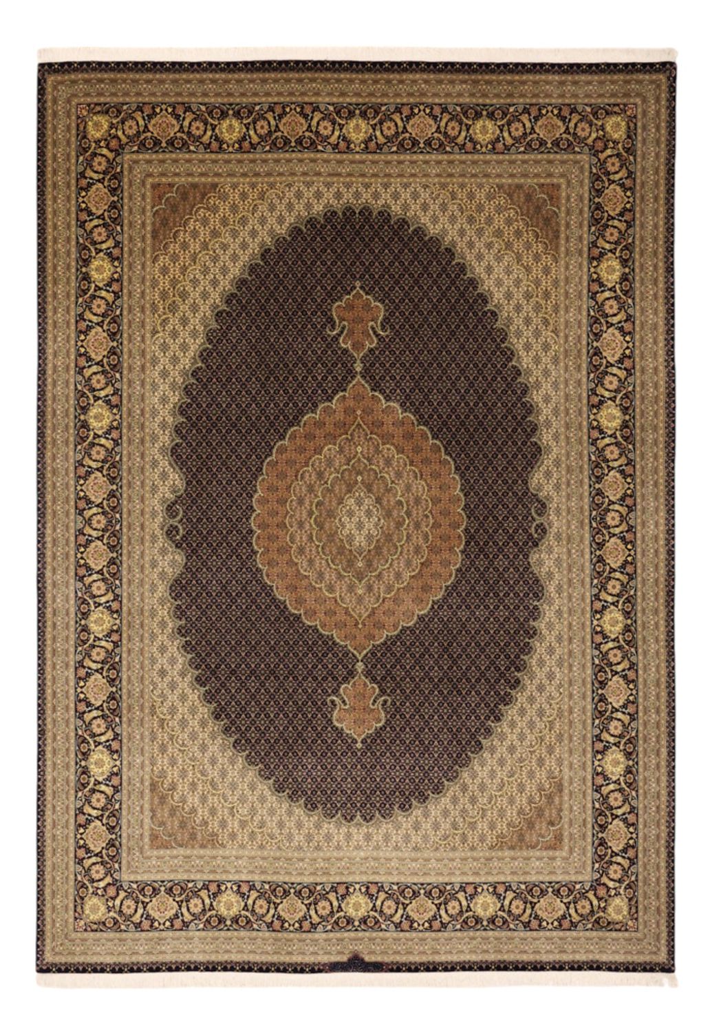 Perserteppich - Täbriz - Royal - Royal - 350 x 249 cm - dunkelbraun
