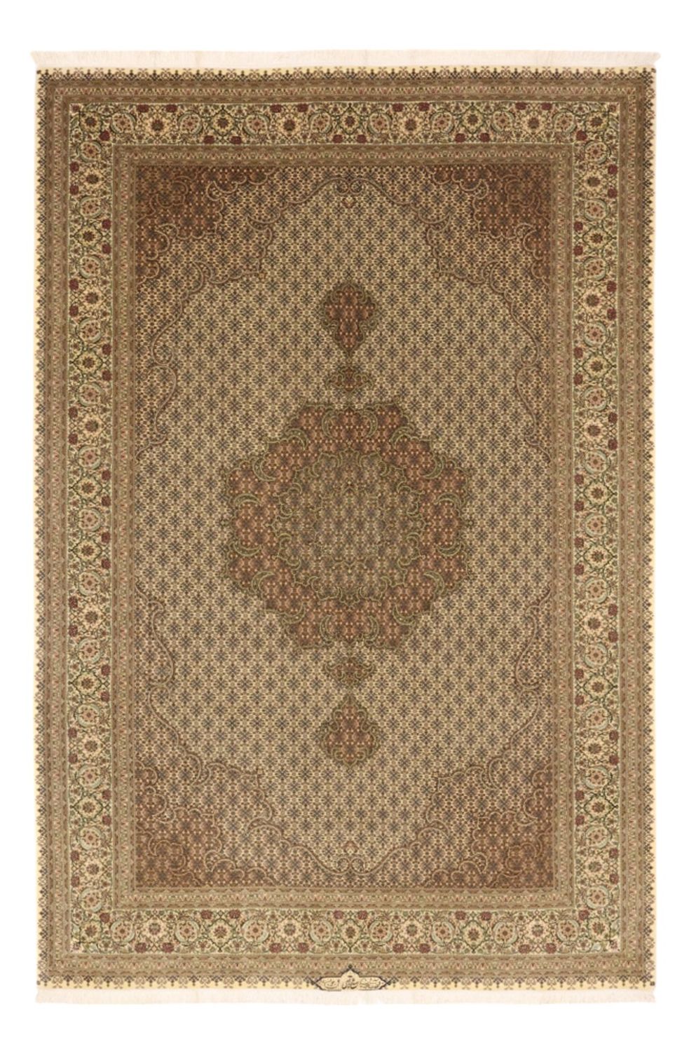 Perserteppich - Täbriz - Royal - Royal - 303 x 203 cm - dunkelbeige