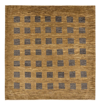 Gabbeh Teppich - Loribaft Perser quadratisch  - 200 x 194 cm - dunkelbeige