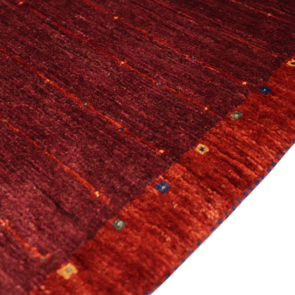 Gabbeh Teppich - Kaschkuli Perser - 130 x 81 cm - dunkelrot