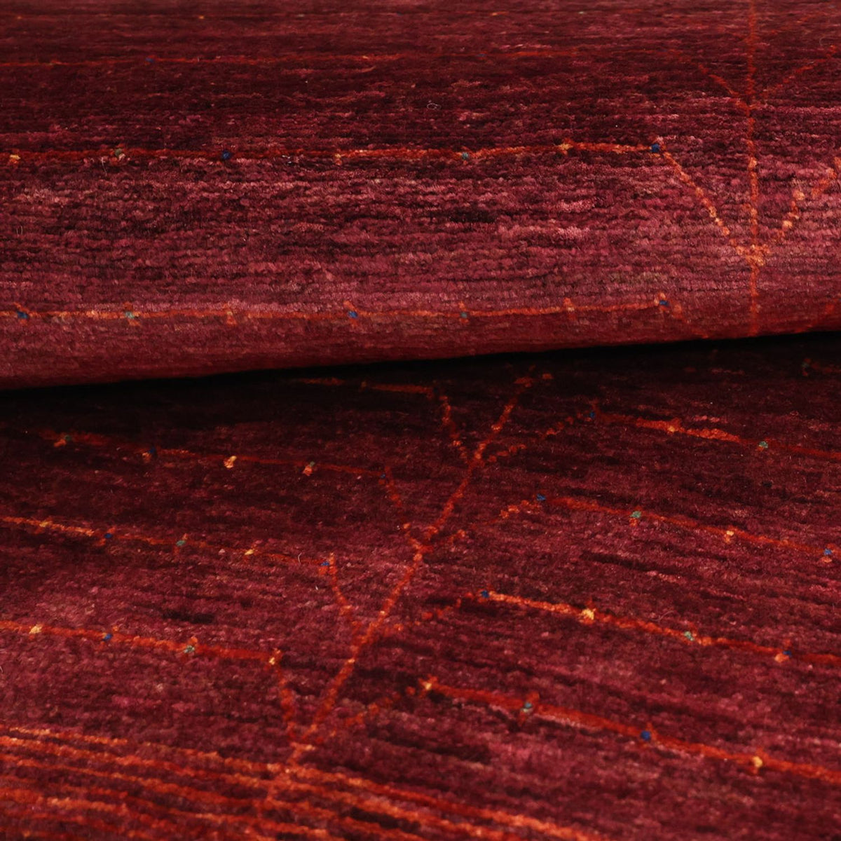 Gabbeh Teppich - Kaschkuli Perser - 130 x 81 cm - dunkelrot