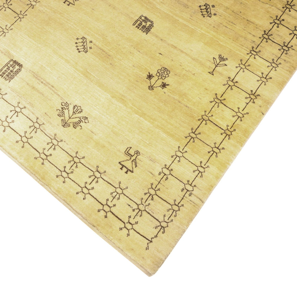 Gabbeh Teppich - Kaschkuli Perser - 150 x 101 cm - beige