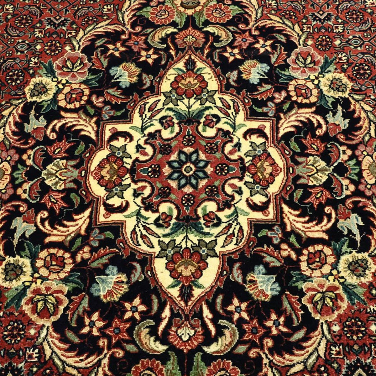 Perserteppich - Bidjar - Royal - 194 x 153 cm - dunkelrot