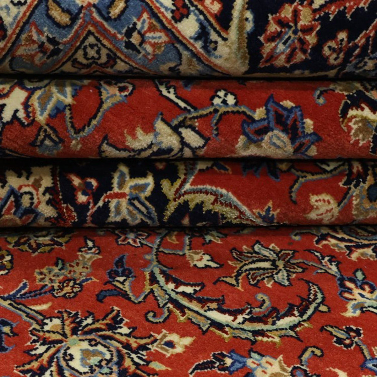 Perserteppich - Ghom - Royal - Seidenkette - 220 x 141 cm - rot