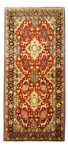 Tapis de Bidjar Tapis 125x267cm - Tapis persan - rouge - Tapis de couloir / Rouge / 125 x 267 cm Tapis de couloir