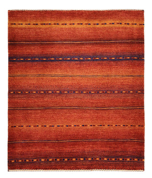 Gabbeh Teppich - Kaschkuli Perser quadratisch  - 119 x 101 cm - mehrfarbig