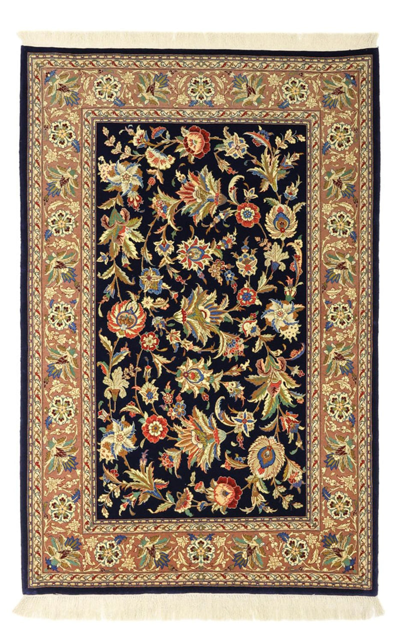 Perserteppich - Isfahan - Premium - 151 x 101 cm - dunkelblau