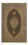 Tapis de Tabriz - 50 rangs Tapis 99x150cm - Tapis persan - beige foncé - Rectangle / Beige foncé / 99 x 150 cm Rectangle