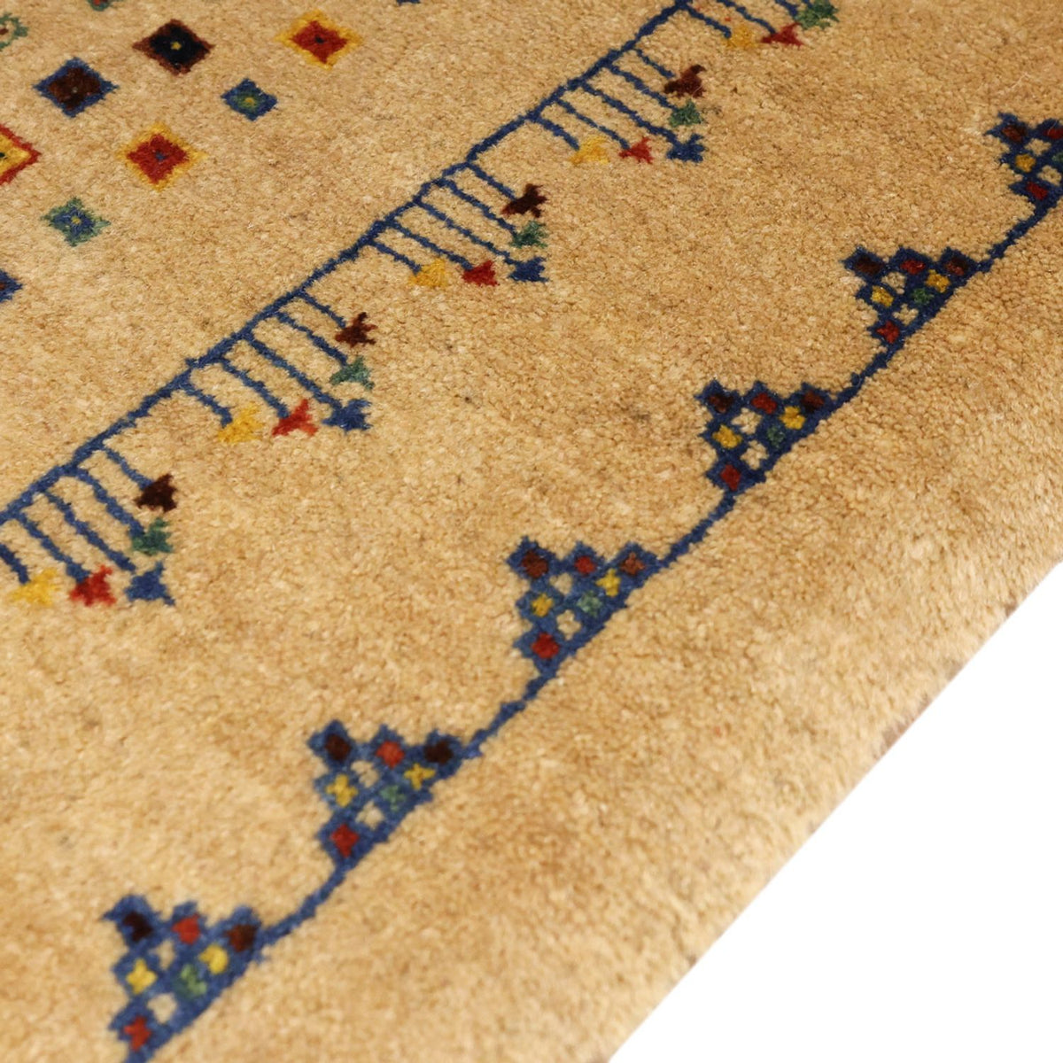 Gabbeh Teppich - Loribaft Perser - 164 x 79 cm - gold