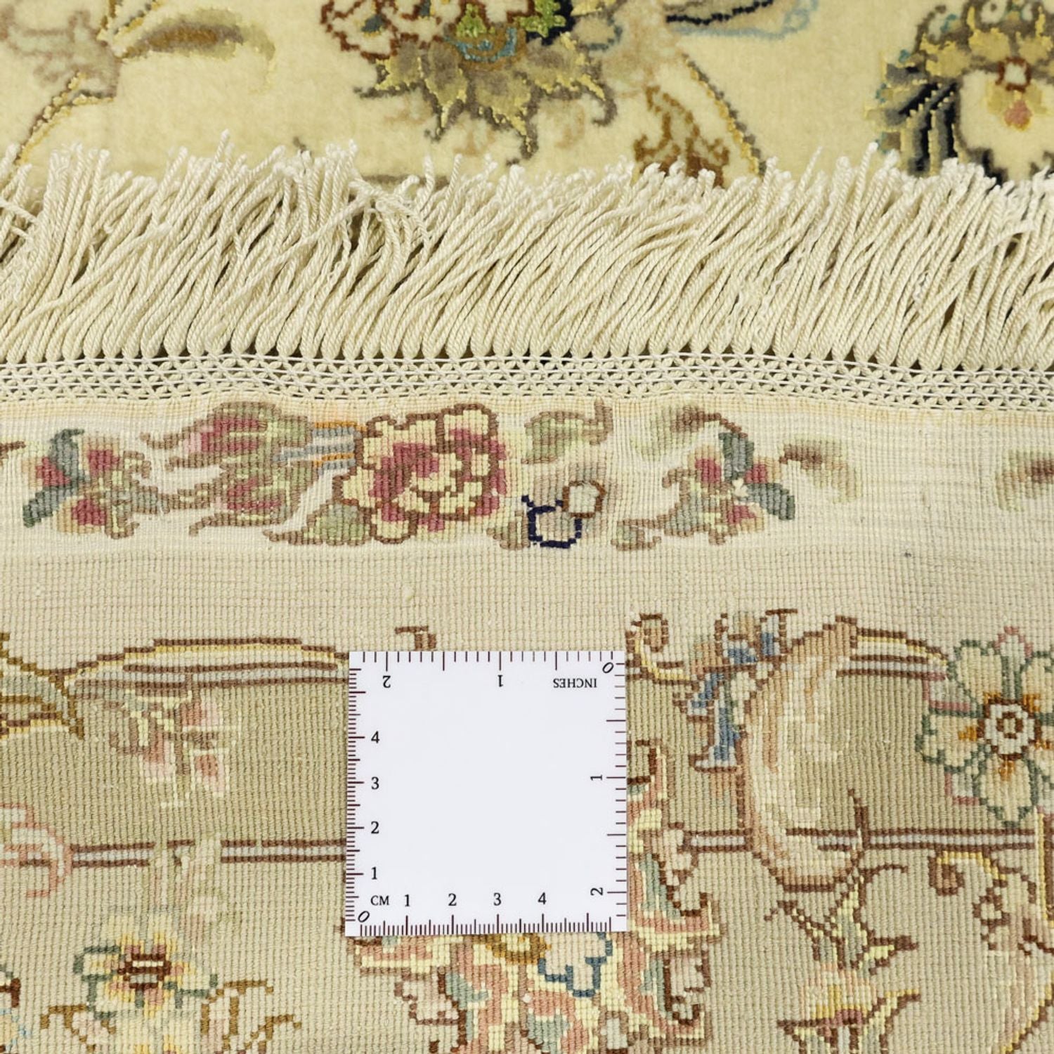 Perserteppich - Täbriz - Premium - Seidenkette - 206 x 145 cm - beige