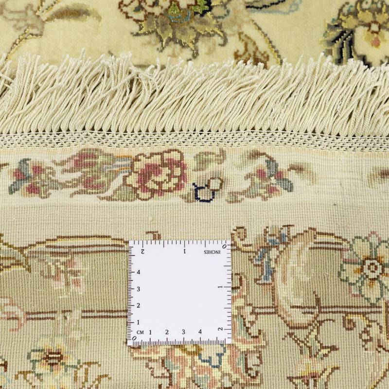 Perserteppich - Täbriz - Premium - Seidenkette - 206 x 145 cm - beige
