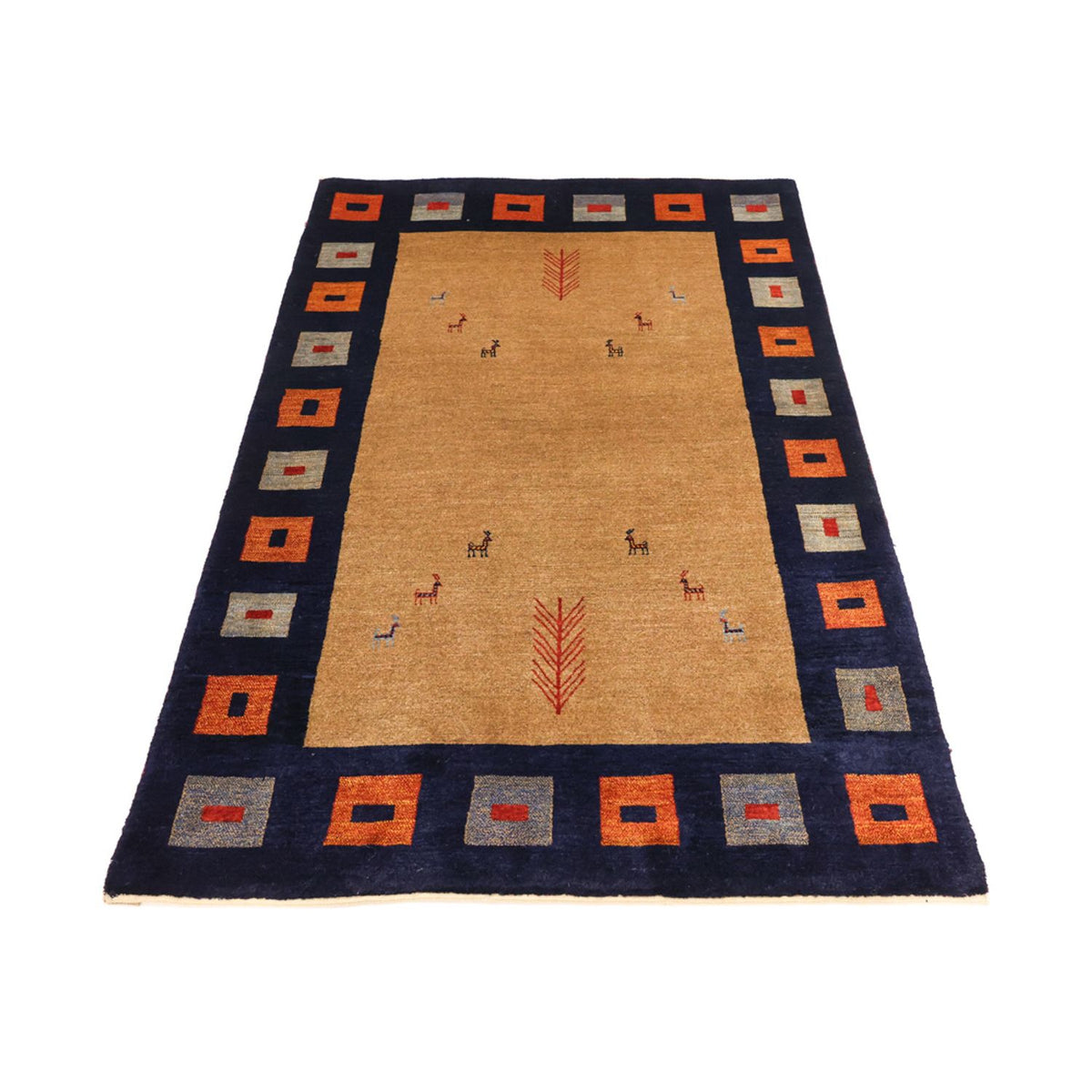 Gabbeh Teppich - Loribaft Perser - 156 x 105 cm - mehrfarbig