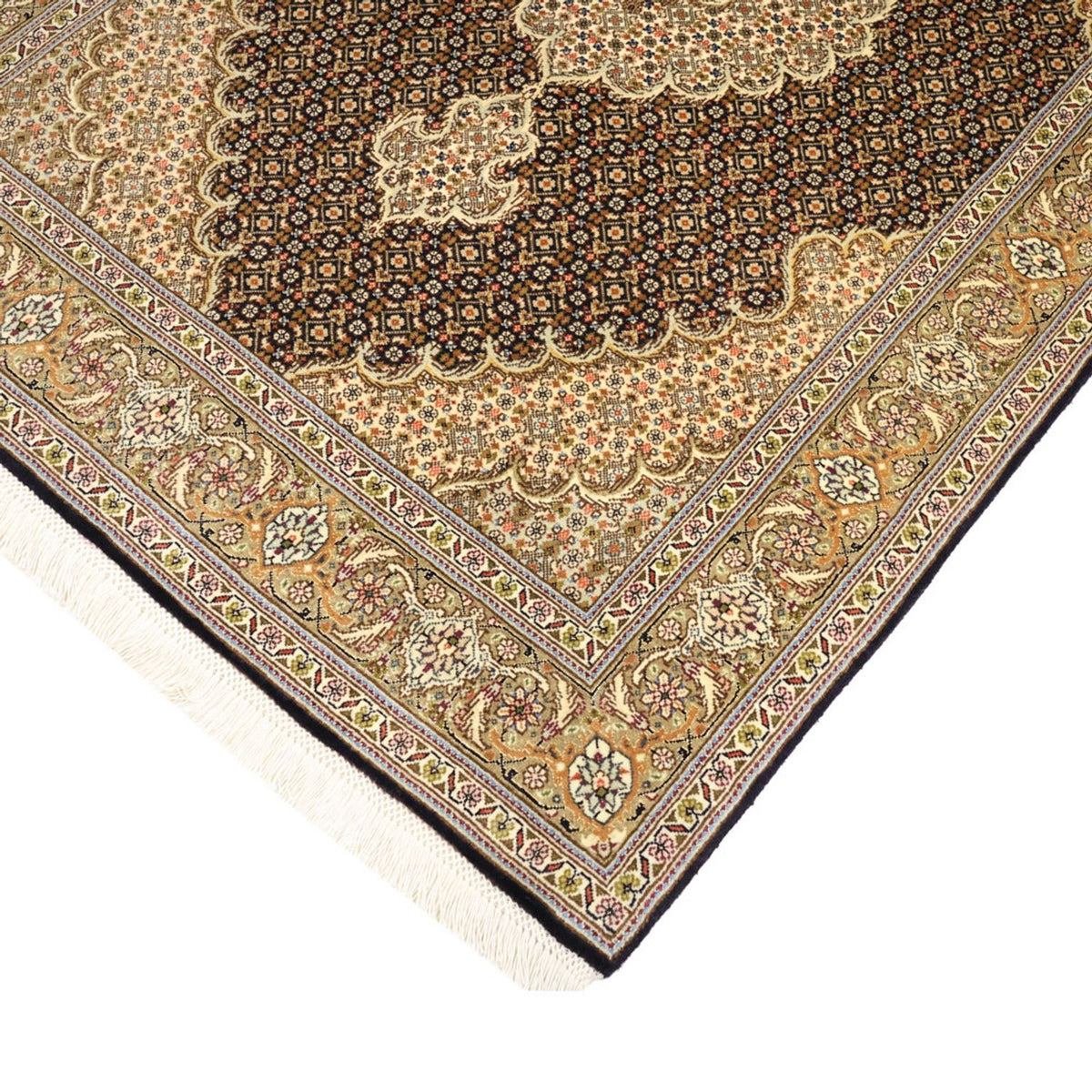 Perserteppich - Täbriz - Royal - 154 x 102 cm - dunkelbeige