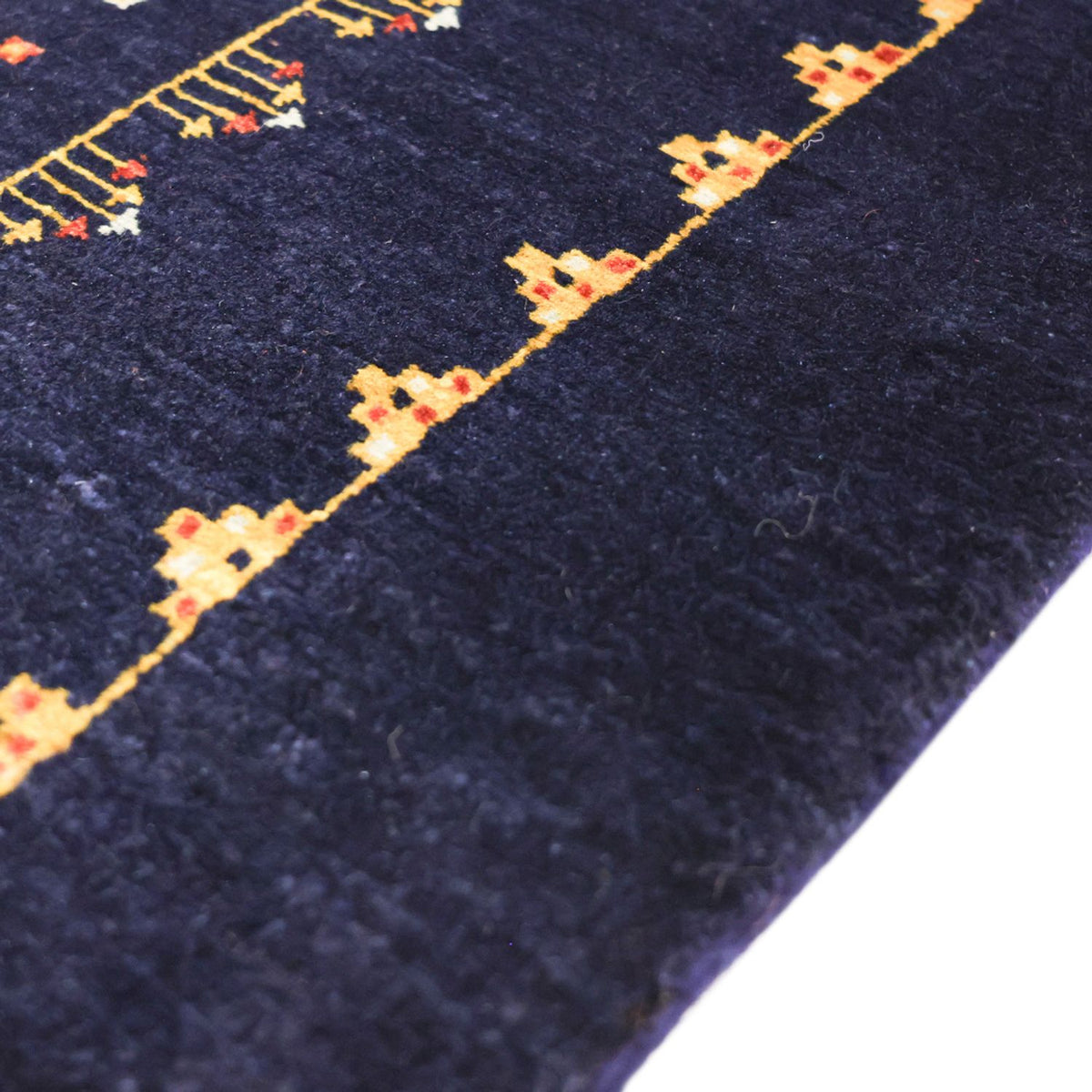 Gabbeh Teppich - Kaschkuli Perser - 119 x 81 cm - dunkelblau