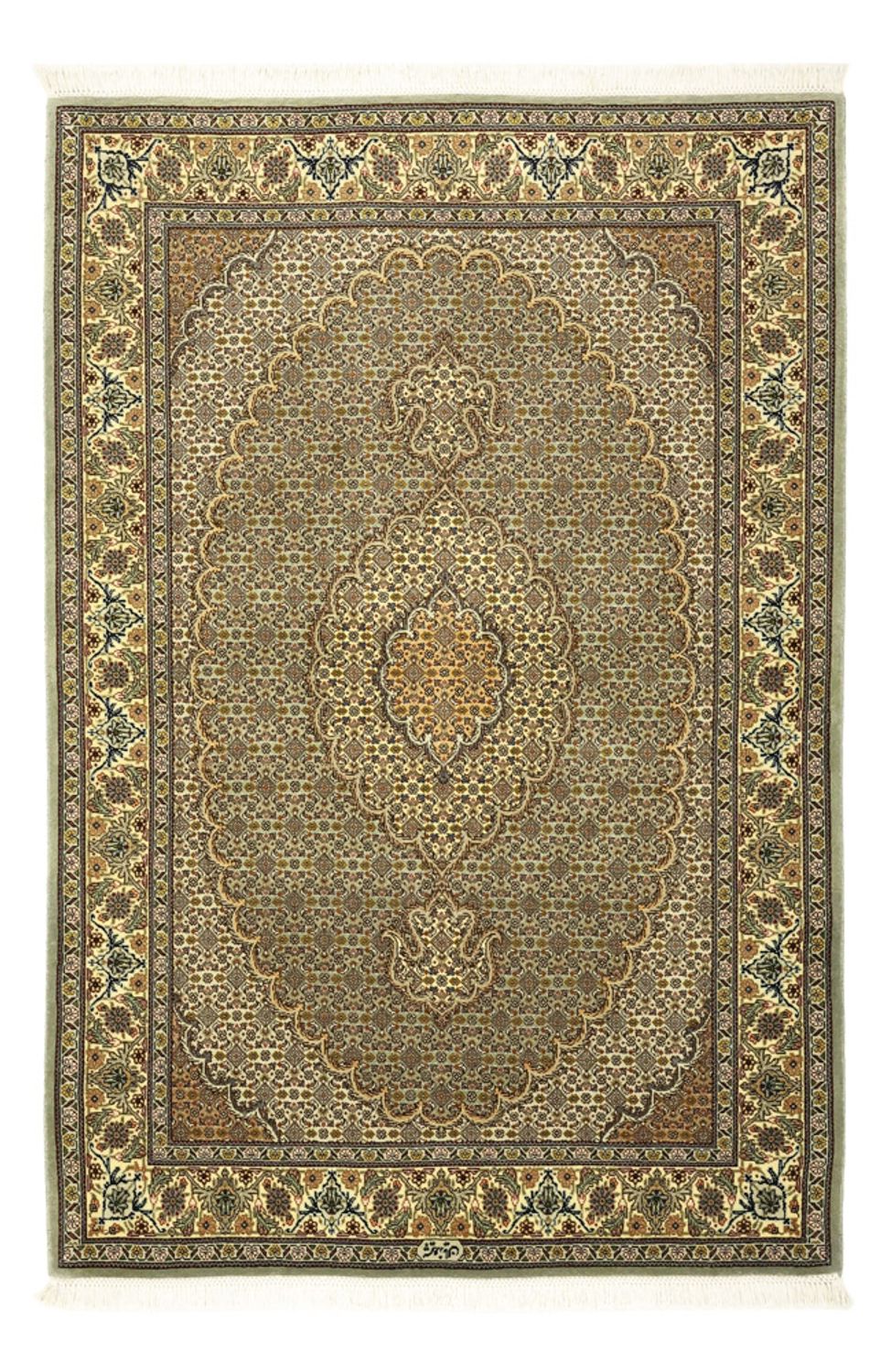 Perserteppich - Täbriz - Royal - 149 x 100 cm - olivgrün