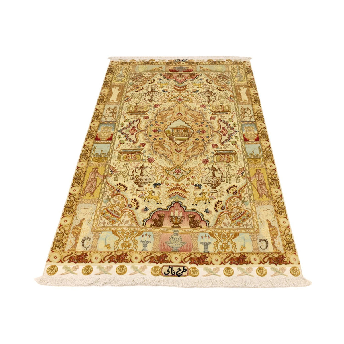 Perserteppich - Täbriz - Royal - 160 x 101 cm - beige