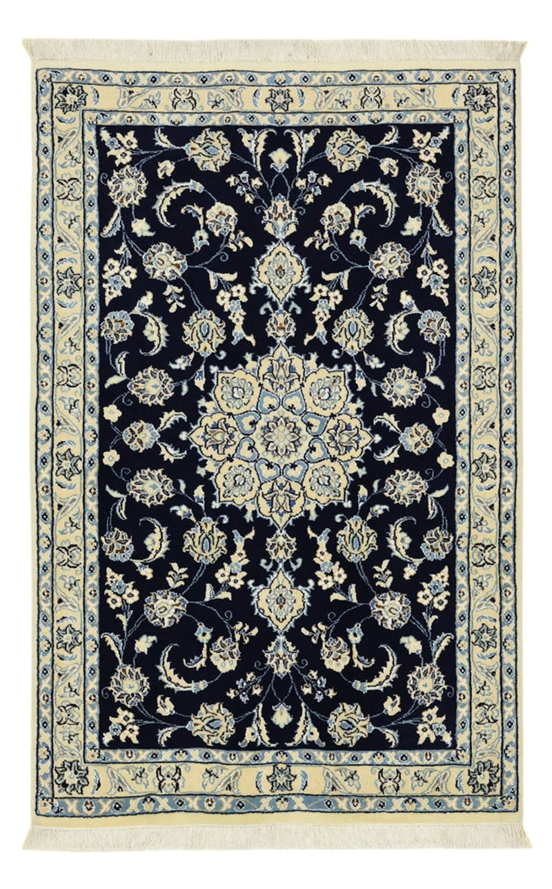 Perserteppich - Nain - Royal - 137 x 88 cm - dunkelblau