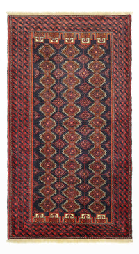Tappeto corsia Tappeto Belutsch - 197 x 106 cm - rosso scuro