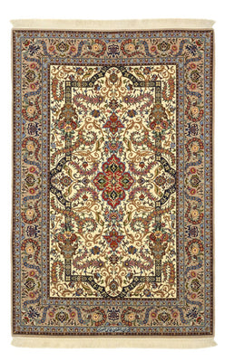Perserteppich - Isfahan - Premium - Seidenkette - 171 x 111 cm - beige