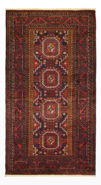 Tappeto corsia Tappeto Belutsch - 188 x 101 cm - rosso scuro