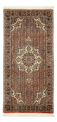 Tapis persan - Bidjar - 144 x 70 cm - rouge foncé