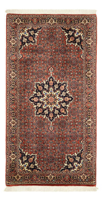 Tapis persan - Bidjar - 135 x 73 cm - rouge foncé