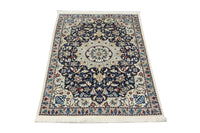 Tapis persan - Nain - 128 x 88 cm - bleu