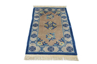 Tapis chinois - 152 x 91 cm - bleu
