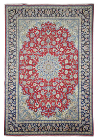 Tapis persan - Isfahan - Premium - 303 x 203 cm - rouge