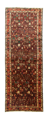 Tapis de couloir Tapis persan - Nomadic - 306 x 111 cm - marron