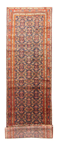 Tapis de couloir Tapis persan - Nomadic - 400 x 108 cm - bleu