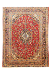 Tapis persan - Keshan - 391 x 294 cm - rouge