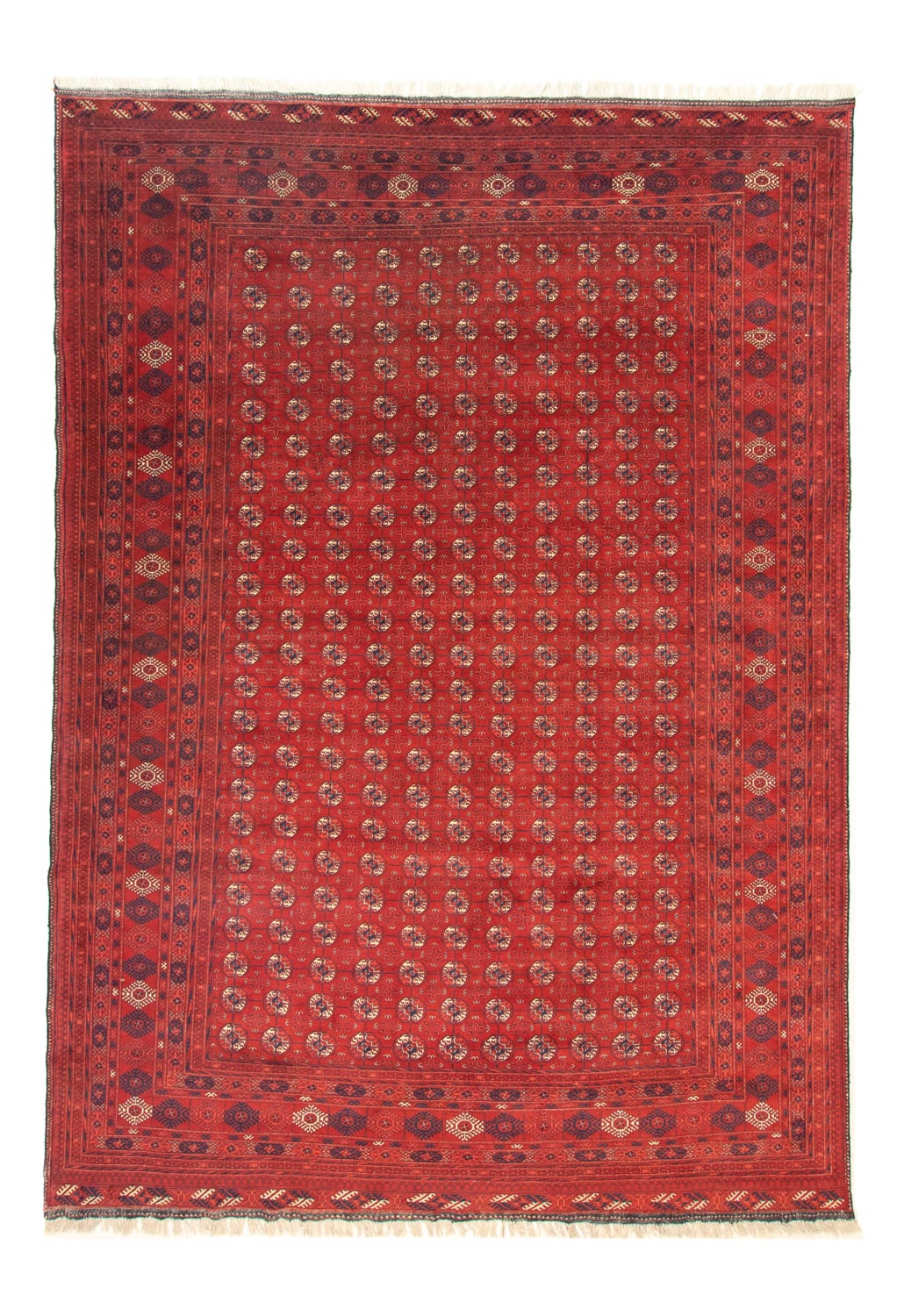Afghan Teppich - Buchara 342 x 243 cm - dunkelrot