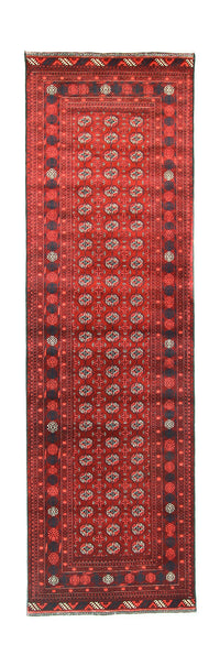 Tappeto corsia Tappeto afgano - Bukhara - 293 x 87 cm - rosso scuro