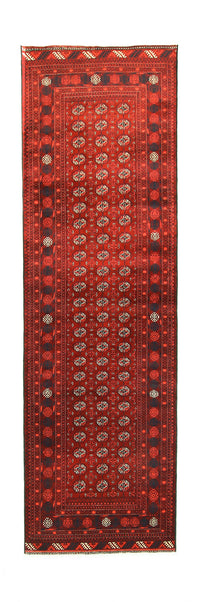 Tappeto corsia Tappeto afgano - Bukhara - 294 x 84 cm - rosso scuro