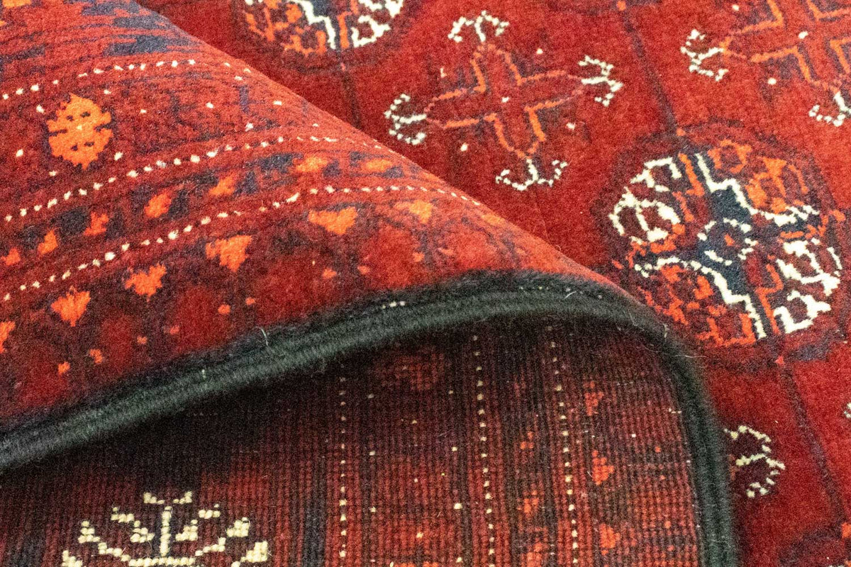 Afghan Teppich - Buchara 294 x 84 cm - dunkelrot