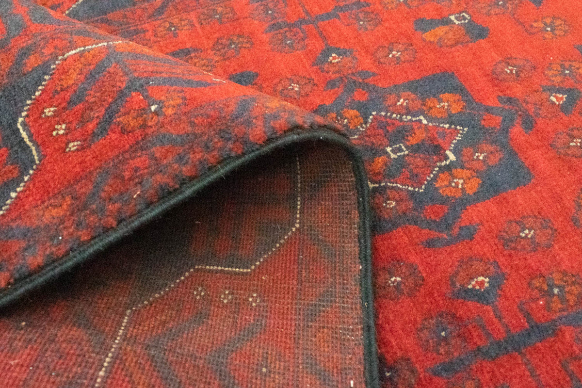 Afghan Teppich - Kunduz 296 x 77 cm - rot