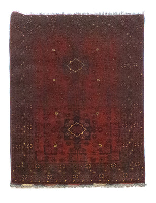 Afghan Teppich - Kunduz 125 x 78 cm - rot