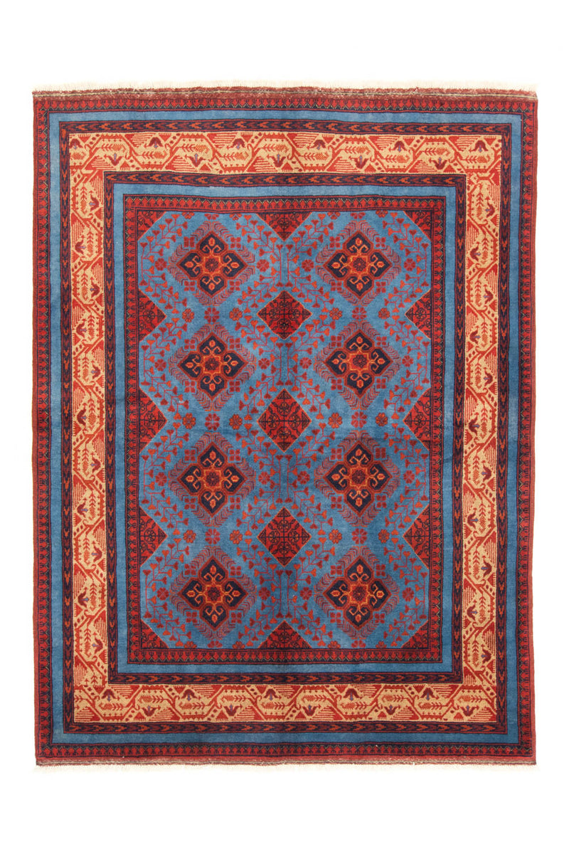 Afghan Teppich - Kunduz 200 x 151 cm - rot